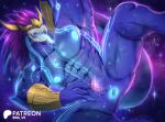  abs anthro anus aroused asian_mythology aurelion_sol_(lol) barazoku biceps bioluminescence blue_body blush blush_lines bna_v5 bodily_fluids digital_media_(artwork) dragon drooling east_asian_mythology eastern_dragon gaping gaping_anus genitals glowing hair hands_behind_head hi_res league_of_legends looking_pleasured male muscular muscular_anthro muscular_male muscular_thighs mythology nipples nude open_mouth pecs penis presenting presenting_anus presenting_penis pupils riot_games saliva scalie serratus slit slit_play slit_pupils solo space sweat tail teeth tongue triceps 