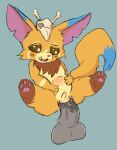  abdominal_bulge alonelyopossum anal anal_penetration anthro balls blush disembodied_penis duo erection genitals gnar_(lol) hi_res league_of_legends male male/male pawpads penetration penis riot_games yordle 
