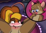  anthro anus ass_up black_nose blue_eyes butt covering covering_mouth cunnilingus don_bluth duo female female/female genitals hand_lick hi_res jhussethy licking looking_at_another looking_pleasured mammal masturbation mouse mrs._brisby ms._fieldmouse murid murine nude open_mouth oral pussy rodent sex sitting smile spread_legs spreading tail the_secret_of_nimh thumbelina_(movie) tongue tongue_out vaginal 