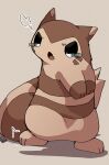  2023 absurd_res angry anthro biped blush bodily_fluids brown_body brown_fur fur furret generation_2_pokemon hi_res ke_mo_suke kemono multicolored_body multicolored_fur nintendo pokemon pokemon_(species) simple_background solo tears two_tone_body two_tone_fur 