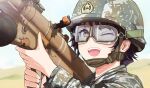  aiming anti-aircraft anti-aircraft_missile camouflage chin_strap china digital_camouflage fatigues fn-6 goggles helmet highres manpad original people&#039;s_liberation_army people&#039;s_liberation_army_ground_force wuyuu 