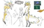  anthro claws dragon duo ear_piercing ear_ring female hand_holding hi_res horn humanoid hylian light_dragon_(totk) link male melee_weapon nintendo piercing ring_piercing screencap size_difference sword tears_of_the_kingdom the_legend_of_zelda weapon 