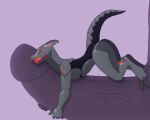  2d_animation animated butt erection frame_by_frame genitals hi_res larger_male long_tail machine male masturbation mituni_(artist) open_mouth penis purple_body robot short_playtime simple_background size_difference tail 