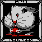  16-bit 1:1 ambiguous_gender beady_eyes black_background border cheek_bulge cricetid digital_media_(artwork) eating eating_flesh english_text eyeball feral fur glistening glistening_eyes golden_hamster grey_border grey_text hamster hard_vore mammal no_sclera number partially_colored pixel_(artwork) red_nose restricted_palette rodent round_ears scp-1616 scp_foundation simple_background snugboat11 solo text vore whiskers 