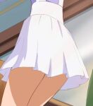  1girl animated animated_gif ass go!_princess_precure haruyama_kazunori lowres nanase_yui panties pleated_skirt precure skirt solo underwear white_panties white_skirt 