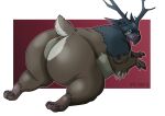  absurd_res anthro anus beak butt claws feathers hi_res horn male moonkin overweight overweight_anthro overweight_male pumex solo 