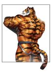  anthro butt felid hi_res looking_back male mammal muscular muscular_anthro muscular_male pantherine rear_view solo striped_body stripes tail tiger traver009 