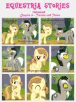  absurd_res alice_goldenfeather_(estories) annoyed black_border border cutie_mark discord_(mlp) duo equid equine estories eyes_closed fake_cutie_mark female feral folded_wings friendship_is_magic frown giggle glowing glowing_horn hasbro hi_res hoof_on_face horn looking_up magic male mammal my_little_pony narrowed_eyes pegasus plant question_mark smile transformation tree unicorn winged_unicorn wings 