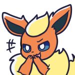  1:1 alpha_channel ambiguous_gender blue_eyes canid digital_media_(artwork) eeveelution endwl feral flareon fur generation_1_pokemon low_res mammal neck_tuft nintendo orange_body orange_fur paws pokemon pokemon_(species) reaction_image solo tan_body tan_fur tuft yellow_body yellow_fur 