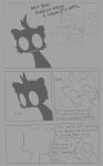  ambiguous_gender anthro comic dialogue english_text grey_background group hi_res l33t_(labbit1337) labbit labbit1337 male mammal procyonid raccoon simple_background sketch text trailmix_(not_a_furfag) trio 