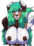  animated anthro big_breasts bouncing_breasts breasts breath canid canine canis claws cleavage clothed clothing domestic_dog female floppy_ears freckles green_hair hair hi_res long_hair looking_at_viewer loop mammal multicolored_body navel nipples nude panting pink_eyes solo stagshack tail tail_motion tailwag tongue tongue_out 