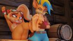  16:9 3d_(artwork) 5_toes activision anthro bandicoot bdsm bondage bound breasts clothed clothed/nude clothed_female_nude_female clothing coco_bandicoot crash_bandicoot_(series) cuff_(restraint) digital_media_(artwork) dominant dominant_female duo ear_piercing ear_ring eyewear eyewear_on_head feet female fingerless_gloves gloves goggles goggles_on_head handwear hi_res humanoid_feet legs_up looking_at_viewer mammal marsupial mostly_nude nipples nude piercing pirate_tawna plantigrade restraints ring_piercing shackles sitting submissive submissive_female tickling tickling_feet toes twintails3d widescreen 