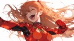  1girl ai-generated closed_eyes formal long_hair neon_genesis_evangelion open_mouth orange_hair red_suit short_twintails smile solo souryuu_asuka_langley suit tarte_(hodarake) twintails upper_body white_background 