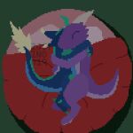  2019 ambiguous_gender animated anthro bed boop cuddling digital_media_(artwork) duo furniture happy jiggydino kobold loop low_res nuzzling pixel_(artwork) scalie tail tail_tuft tuft 