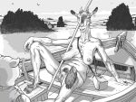  ambiguous_gender anthro bear boat bovid breasts caprine casual_nudity duo ear_piercing female furronika genitals goat hi_res hooves mammal nude piercing presenting pubes pussy vehicle watercraft 