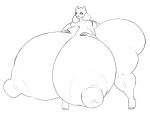  2021 5_fingers 5_toes 5h4m3l355 anthro areola big_areola big_breasts big_butt big_nipples boss_monster bovid breasts butt caprine feet female fingers hi_res huge_areola huge_breasts huge_butt huge_nipples hyper hyper_areola hyper_breasts hyper_nipples mammal monochrome nipples nude puffy_nipples solo toes toriel undertale undertale_(series) 