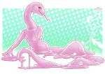  absurd_res comission furryart furryfandom goo_(disambiguation) hi_res liquid pinup pose puddle reptile scalie slime snake 