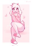  &lt;3 &lt;3_eyes anthro blush bottomless bottomless_anthro bottomless_male bovid butt caprine clothed clothing deltarune eyelashes eyewear floppy_ears fur girly glasses goat hi_res horn looking_at_viewer male mammal open_mouth pawpads ralsei shocked short_horn small_horn solo solo_focus sweater topwear undertale_(series) valeria_fills white_body white_fur 