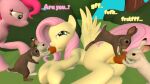  16:9 3d_(artwork) 4k absurd_res angry anus carrot carrot_in_ass carrot_in_mouth carrot_in_pussy comic dialogue digital_media_(artwork) earth_pony english_text equid equine female feral fluttershy_(mlp) food forest forest_background friendship_is_magic genitals group hasbro helping hi_res horse humor joke lagomorph leporid looking_at_another lying male male/female mammal my_little_pony nature nature_background olkategrin on_back on_side oral outside pegasus penetration pinkie_pie_(mlp) plant pony pussy rabbit sex source_filmmaker spread_wings standing talking_to_another text tree vaginal vegetable widescreen wings wrinkled_nose 