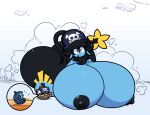  anthro areola big_breasts big_butt black_body black_fur blue_body blue_fur body_size_growth breast_expansion breasts butt butt_expansion dewy-eyedboy expansion female food fruit fur generation_4_pokemon huge_breasts huge_butt hyper hyper_breasts hyper_butt luxray macro nintendo nipples one_piece partially_submerged pirate pirate_hat plant pokemon pokemon_(species) ship size_transformation skull_and_crossbones solo tail transformation vehicle watercraft 
