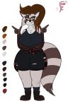  absurd_res anthro big_breasts boots bottomwear breasts clothed clothing digital_media_(artwork) female fennythefox footwear fur hair hi_res huge_breasts mammal model_sheet pants procyonid raccoon reference_image rika_(fennythefox) simple_background solo tail thick_thighs topwear 
