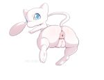  amailemon anus ass_up big_anus big_butt blue_eyes butt butt_focus female feral fur generation_1_pokemon genitals huge_butt legendary_pokemon looking_at_viewer looking_back mew_(pokemon) nintendo pink_anus pokemon pokemon_(species) pussy rear_view simple_background solo tail thick_thighs white_body white_fur 