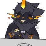  burrito chibi eating food generation_7_pokemon gift hi_res invalid_tag legendary_pokemon milky_(artist) nintendo pokemon pokemon_(species) zeraora zeta zeta_(zeraora) 