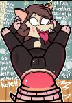  absurd_res ahegao anal anal_penetration animaniacs anthro anthro_penetrated anus brown_hair buckteeth camel_toe clothing dot_eyes duo earpiece english_text exclamation_point female female_penetrated hair hi_res human human_on_anthro human_penetrating human_penetrating_anthro interspecies julia_brain larger_human larger_male looking_pleasured male male/female male_penetrating male_penetrating_female mammal micro mind_break mind_control mouse murid murine mykendyke open_mouth penetration profanity ridiculous_fit rodent sex shallow_penetration size_difference skinsuit smaller_anthro smaller_female teeth text tight_clothing tongue tongue_out warner_brothers white_body 