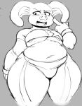  anthro chubby_male clothing hi_res humanoid male male/male mammal moobs nathanatwar oolong_(dragon_ball) solo suid suina sus_(pig) tight_clothing 