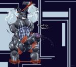  absurd_res balls big_arms big_balls big_pecs big_penis butt disembodied_hand five_nights_at_freddy&#039;s:_security_breach_ruin genitals hand_on_balls hand_on_penis handjob hi_res huge_balls huge_penis lagomorph leporid lightning_bolt male malware mammal muscular mxes_(fnaf) pecs penile penis rabbit sex thedeernoah thick_penis vein veiny_penis 