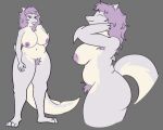  anthro armpit_hair big_breasts blue_eyes body_hair breasts chest_hair chubby_female curvy_figure eriklechugaa female fish hair happy hi_res huge_breasts marine nira_(eriklechugaa) pubes purple_hair reference_image shark slightly_chubby smile solo 