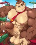  absurd_res anthro big_penis donkey_kong_(character) donkey_kong_(series) erection genitals hi_res huge_penis hyper hyper_genitalia hyper_penis kong maldu male mammal mario_vs._donkey_kong muscular muscular_male necktie necktie_between_breasts nintendo nude nude_male penis primate solo vein veiny_penis 