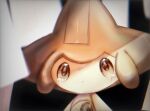  1other black_background blurry blurry_foreground chromatic_aberration colored_skin commentary_request depth_of_field highres jirachi open_mouth orange_eyes other_focus pokemon pokemon_(creature) solo tears tensaitou_tou third_eye upper_body white_skin 