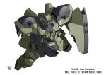  assault_visor cargore flying gun gundam gundam_suisei_no_majo holding holding_gun holding_shield holding_weapon mecha no_humans robot science_fiction shield simple_background weapon white_background yanase_takayuki 