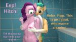  anthro anthrofied bathing breasts dialogue duo equid equine female hasbro hi_res hitch_trailblazer_(mlp) male male/female mammal mlp_g5 my_little_pony navel nipples nude papadragon69 pegasus pipp_petals_(mlp) sex showering wings 