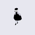  1girl absurdres aie beret black_headwear black_ribbon black_skirt blonde_hair closed_eyes commentary curtsey full_body hair_ribbon hat hatoba_tsugu highres loafers long_sleeves neck_ribbon no_mouth pantyhose puffy_long_sleeves puffy_sleeves ribbon shirt shoes short_hair simple_background skirt solo suspender_skirt suspenders tsugu_(vtuber) virtual_youtuber white_background white_pantyhose white_shirt wide_shot 