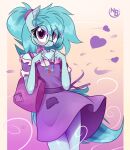  2023 absurd_res anthro blush clothed clothing digital_media_(artwork) equid eyebrows eyelashes eyewear fan_character female fingers front_view glasses hair hi_res looking_at_viewer mammal nevobaster purple_eyes solo 