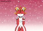  abs animated anthro bandai_namco bell bell_collar betelgammamon codpiece collar dancing digimon digimon_ghost_game fake_ears heroheart001 hi_res horn male red_body scalie solo 