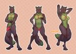  anthro avenina_blansh big_breasts black_body black_fur breasts canid canine colored confusion female fox fur gender_transformation genitals green_body green_fur gynomorph happy holding_breast intersex male mammal mtf_transformation multiple_poses penis penis_shrinking penis_to_vagina_tf pose pussy solo species_transformation tail tongue tongue_out transformation 