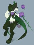  absurd_res ambiguous_gender anthro felid feline flower generation_9_pokemon hi_res imo10yen mammal meowscarada musketeer nintendo plant pokemon pokemon_(species) redesign rose_(flower) solo thorns 