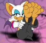  anthro barefoot bat feet female foot_focus hi_res mammal rouge_the_bat sega soles solo sonic_the_hedgehog_(series) stretching toes trowelhands yoga 