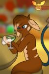  albinoraynedeer alcohol alolan_form alolan_raichu bangs beverage bonnie_the_raichu cocktail female generation_1_pokemon hi_res martini nintendo pokemon pokemon_(species) raichu regional_form_(pokemon) shiny_pokemon sitting_at_table spinda_caf&eacute; teats 