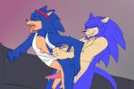  anthro azuredreamrealm bodily_fluids clothing eulipotyphlan fur furniture genital_fluids genitals hedgehog humanoid male male/male mammal penis precum sega sofa sonic_the_hedgehog sonic_the_hedgehog_(series) tail torn_clothing 