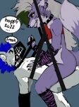  absurd_res animatronic anthro attero bodily_fluids canid canine dominant dominant_female duo female forced fox hi_res humanoid leash machine male male/female mammal muzzle_(object) muzzled robot roxy sex_slave sex_swing sketchotterly tears 