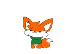  ambiguous_gender animated anthro armless black_eyes bouncing canid canine clothing dipstick_tail ear_wiggling fluffy fluffy_tail fox fur green_clothing looking_at_viewer loop mammal markings noarustar orange_body orange_fur pillzman_(character) short_playtime solo sweater tail tail_markings topwear white_body white_fur 