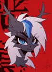  absurd_res angry bat_pony equid equine fan_character female hasbro headshot_portrait hi_res horse inner_ear_fluff mammal midnightflight my_little_pony pony portrait simple_background snowbound_wing solo tuft 