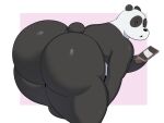  anthro bear big_butt butt cartoon_network cherryfox73 genitals giant_panda huge_butt looking_at_viewer male mammal nude panda_(wbb) simple_background solo thick_thighs ursine we_bare_bears 