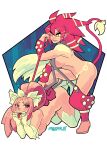  2girls abysmal0 all_fours animal_collar bdsm beast_master_(disgaea) bondage bound collar disgaea highres multiple_girls nekomata nekomata_(disgaea) pet_play pointy_ears tail yuri 