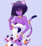  animal_humanoid anthro bell bell_collar bottomwear bracelet cat_eared_creature clothed clothing clothing_lift collar daimon felid felid_humanoid feline female flashing frilly frilly_clothing humanoid imminent_attack jewelry legwear looking_at_viewer mammal mammal_humanoid monster monster_girl_(genre) nekonelle purple_body sailor_moon_(series) skirt skirt_lift smile smiling_at_viewer solo star_marking stockings syumi tail 