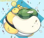  air_inflation animal_crossing anthro balloon big_breasts blue_bottomwear blue_clothing blue_panties blue_skirt blue_underwear body_inflation bottomwear breasts canid canine canis clothing disco_chaos domestic_dog female floating green_clothing green_topwear green_vest happy huge_belly huge_breasts immobile inflatable inflation isabelle_(animal_crossing) mammal nintendo panties pattern_clothing puffed_cheeks puffy shih_tzu skirt solo striped_clothing stripes topwear toy_dog underwear vest white_clothing white_panties white_underwear yellow_body 